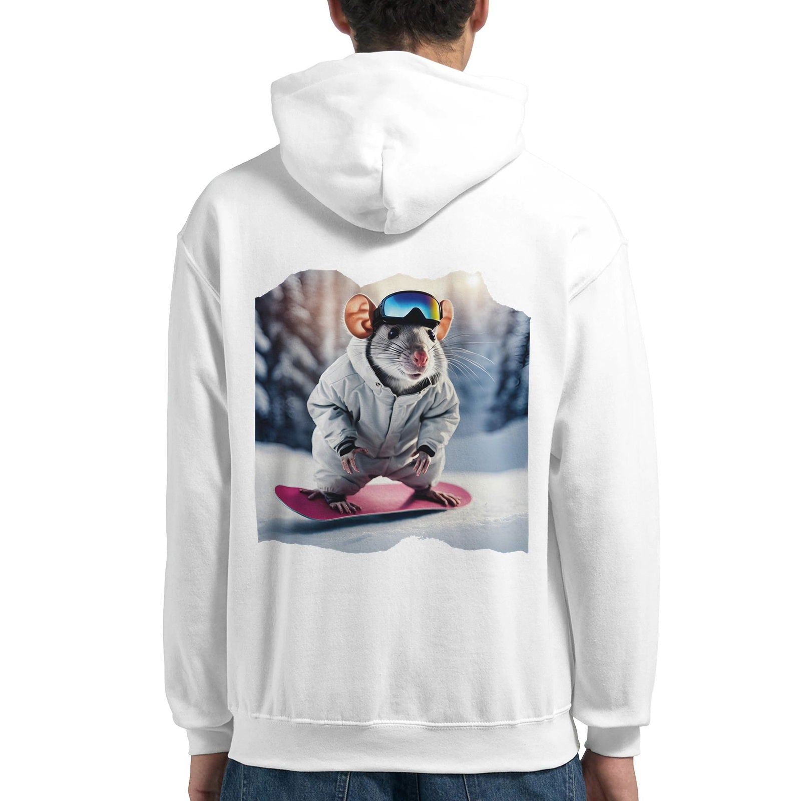 Powder Play Mouse | Hoodie Unisex - Tshirt-Fabriek.nl