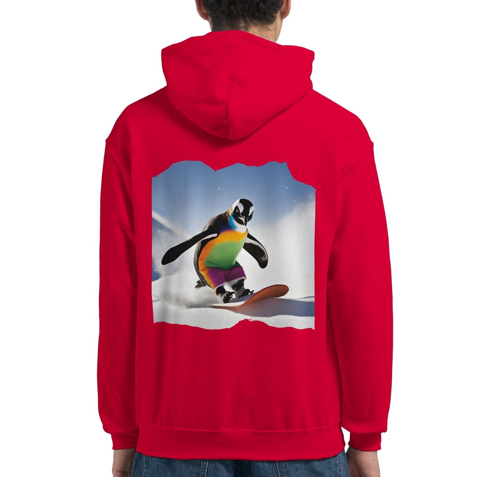 Powder Play Penguin | Hoodie Unisex - Tshirt-Fabriek.nl