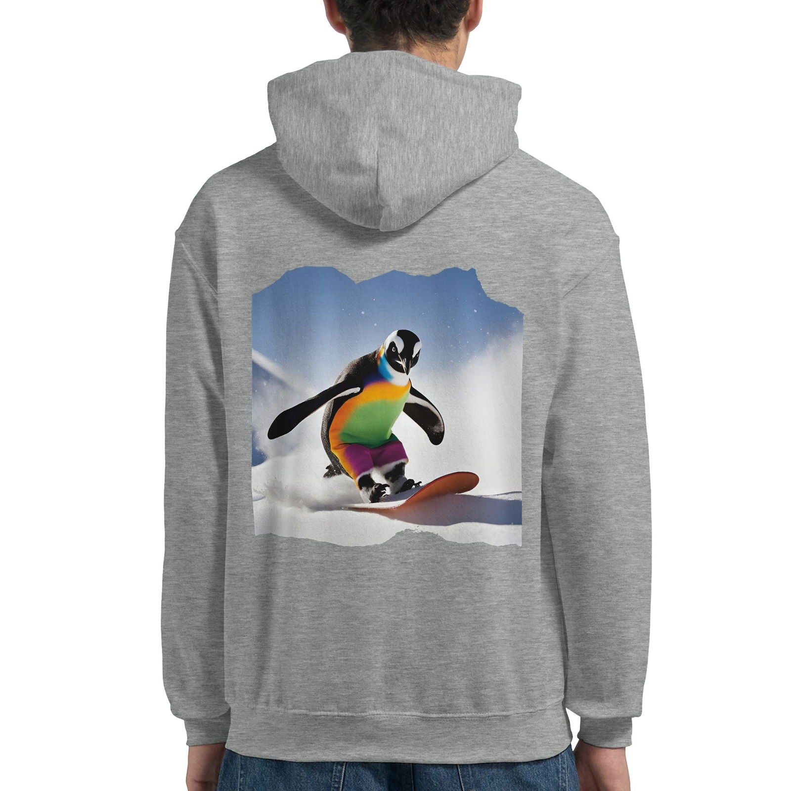 Powder Play Penguin | Hoodie Unisex - Tshirt-Fabriek.nl