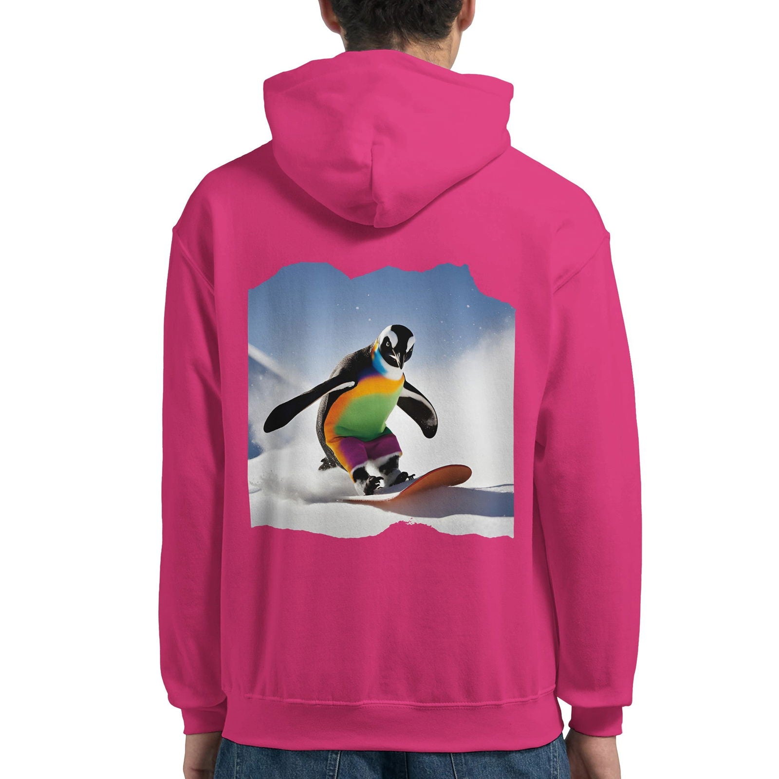 Powder Play Penguin | Hoodie Unisex - Tshirt-Fabriek.nl