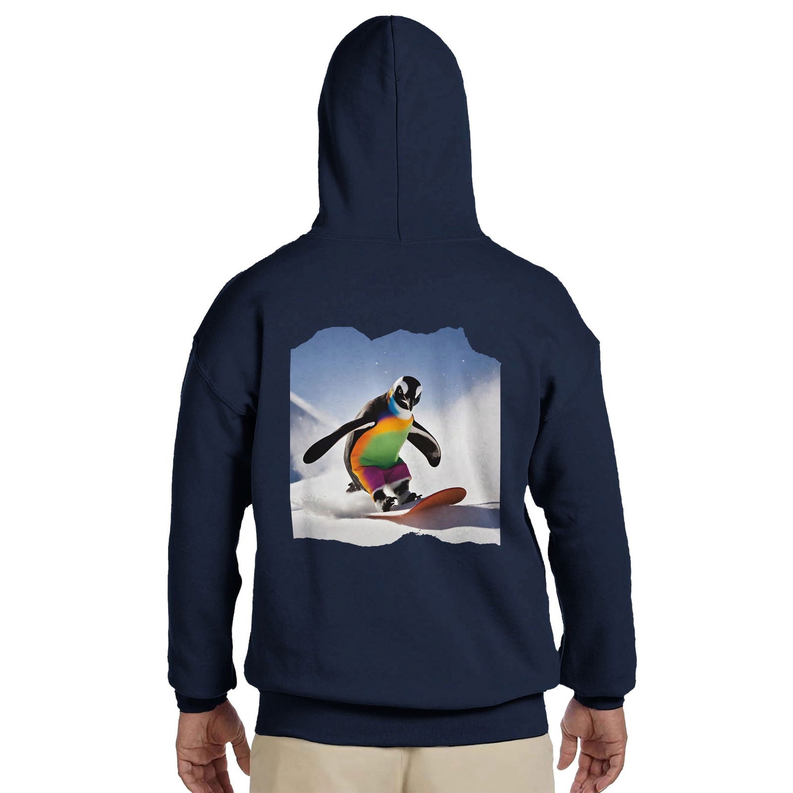 Powder Play Penguin | Hoodie Unisex - Tshirt-Fabriek.nl