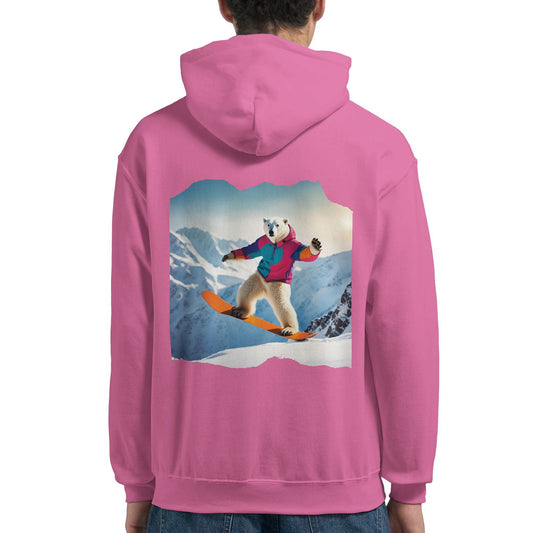 Powder Play Polar Bear | Hoodie Unisex - Tshirt-Fabriek.nl