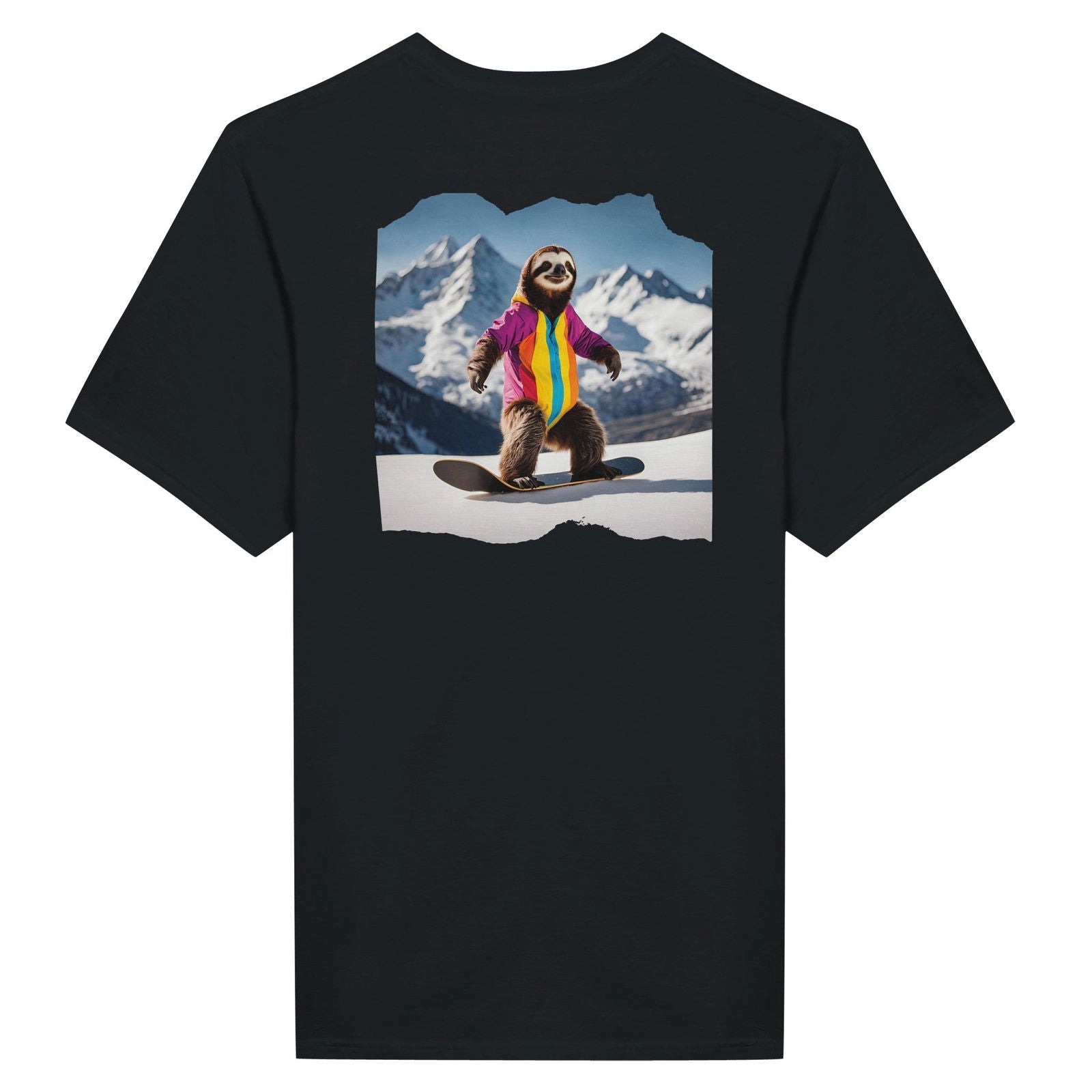 Powder Play Sloth | T-Shirt Unisex - Tshirt-Fabriek.nl