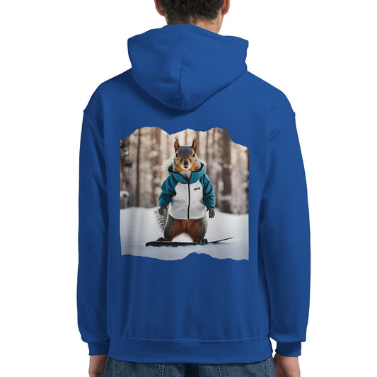 Powder Play Squirrel | Hoodie Unisex - Tshirt-Fabriek.nl