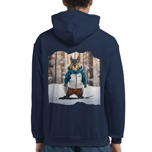 Powder Play Squirrel | Hoodie Unisex - Tshirt-Fabriek.nl