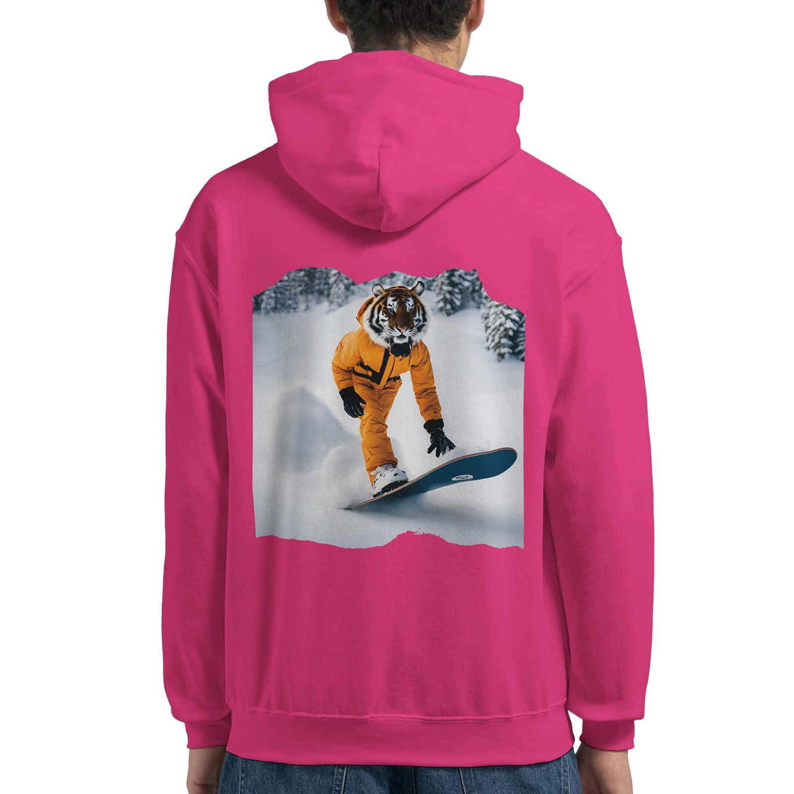 Powder Play Tiger | Hoodie Unisex - Tshirt-Fabriek.nl