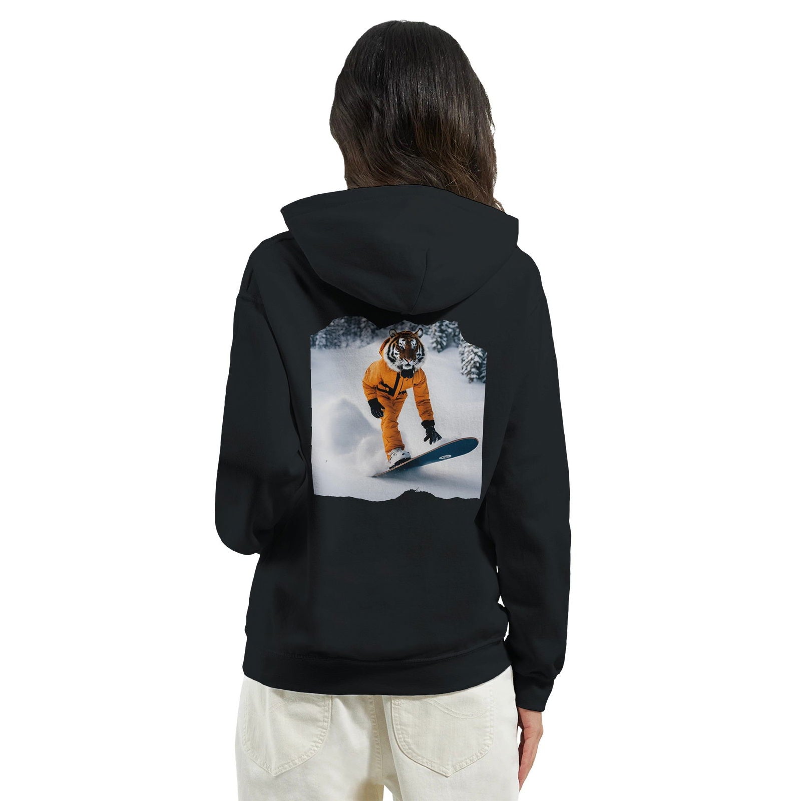 Powder Play Tiger | Hoodie Unisex - Tshirt-Fabriek.nl