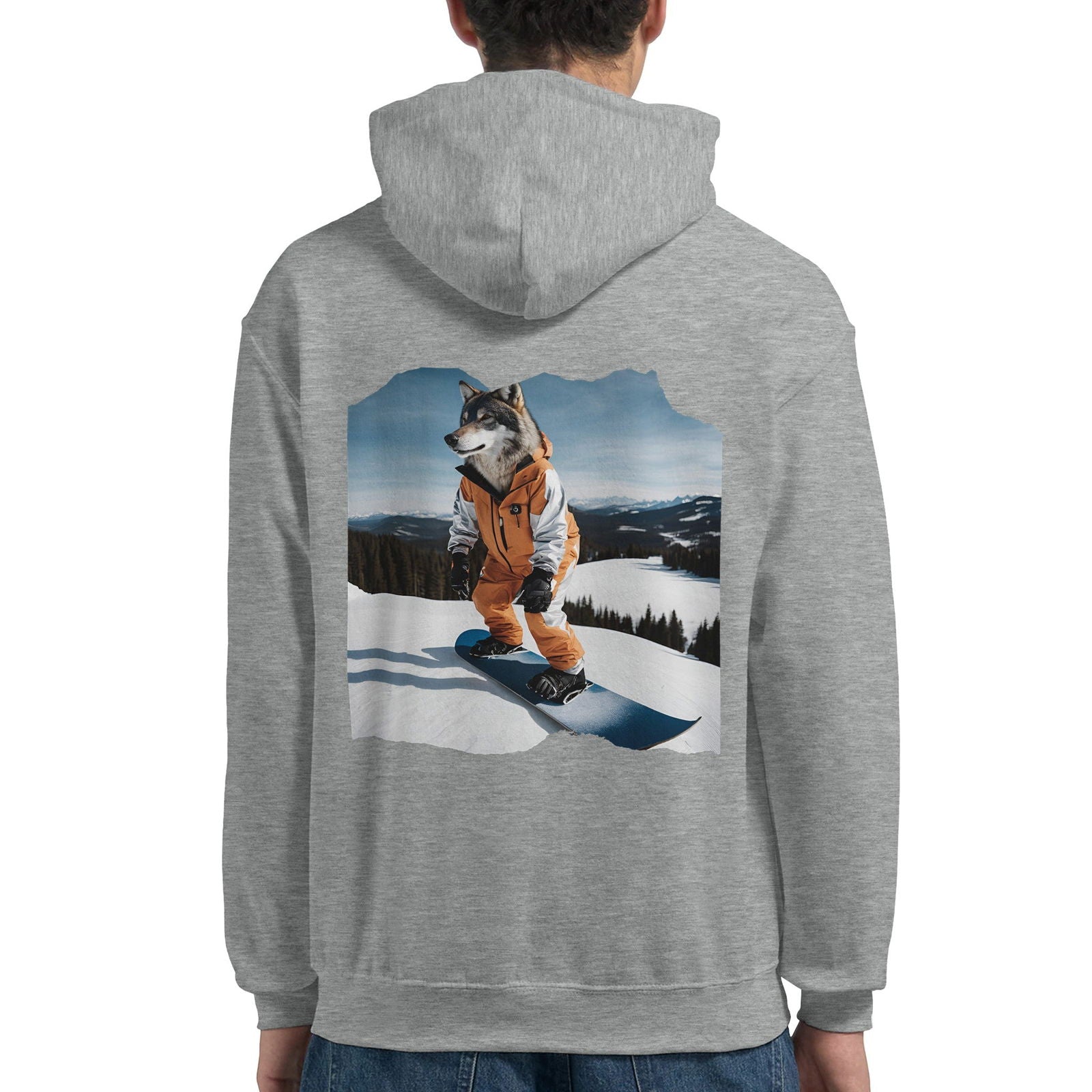 Powder Play Wolf | Hoodie Unisex - Tshirt-Fabriek.nl