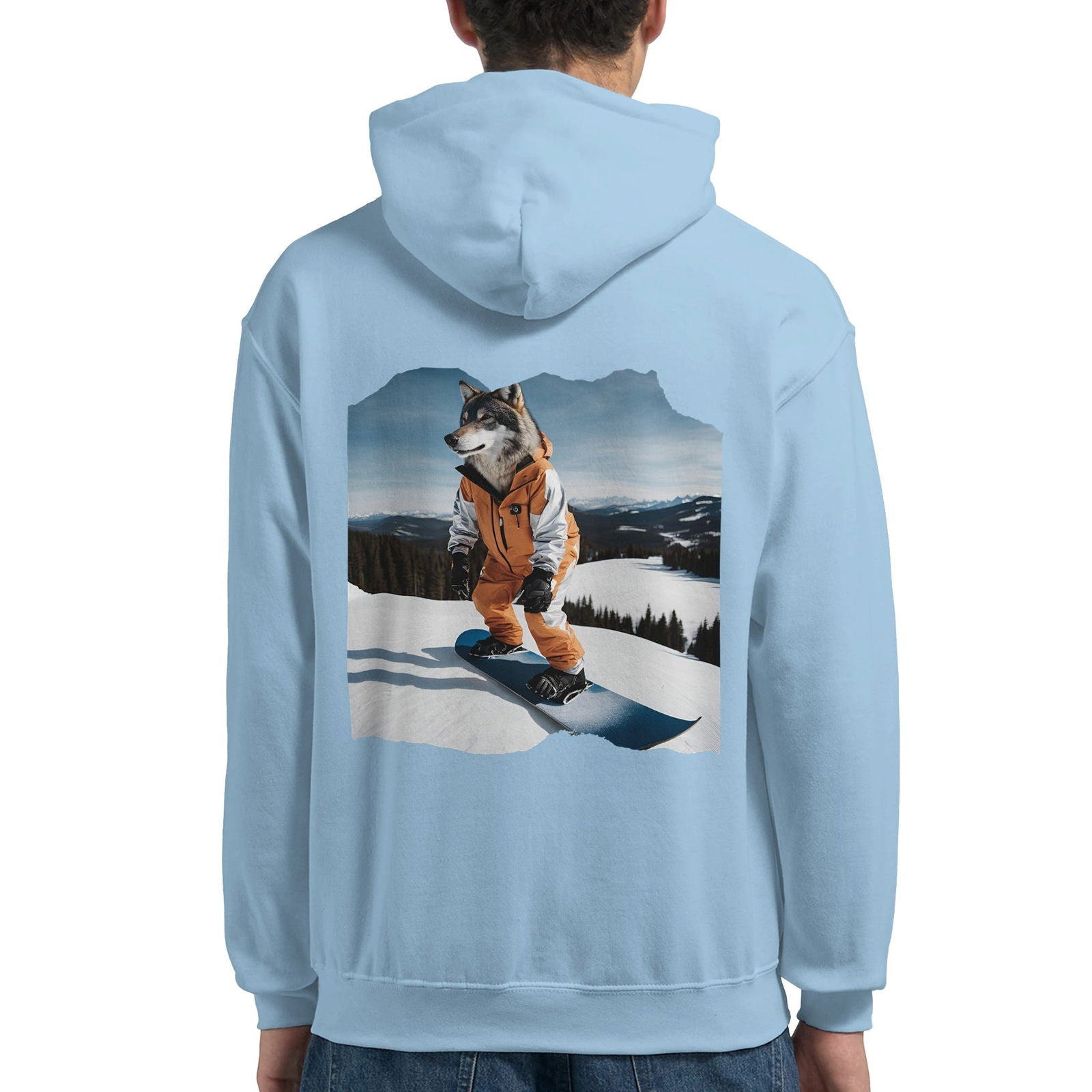 Powder Play Wolf | Hoodie Unisex - Tshirt-Fabriek.nl