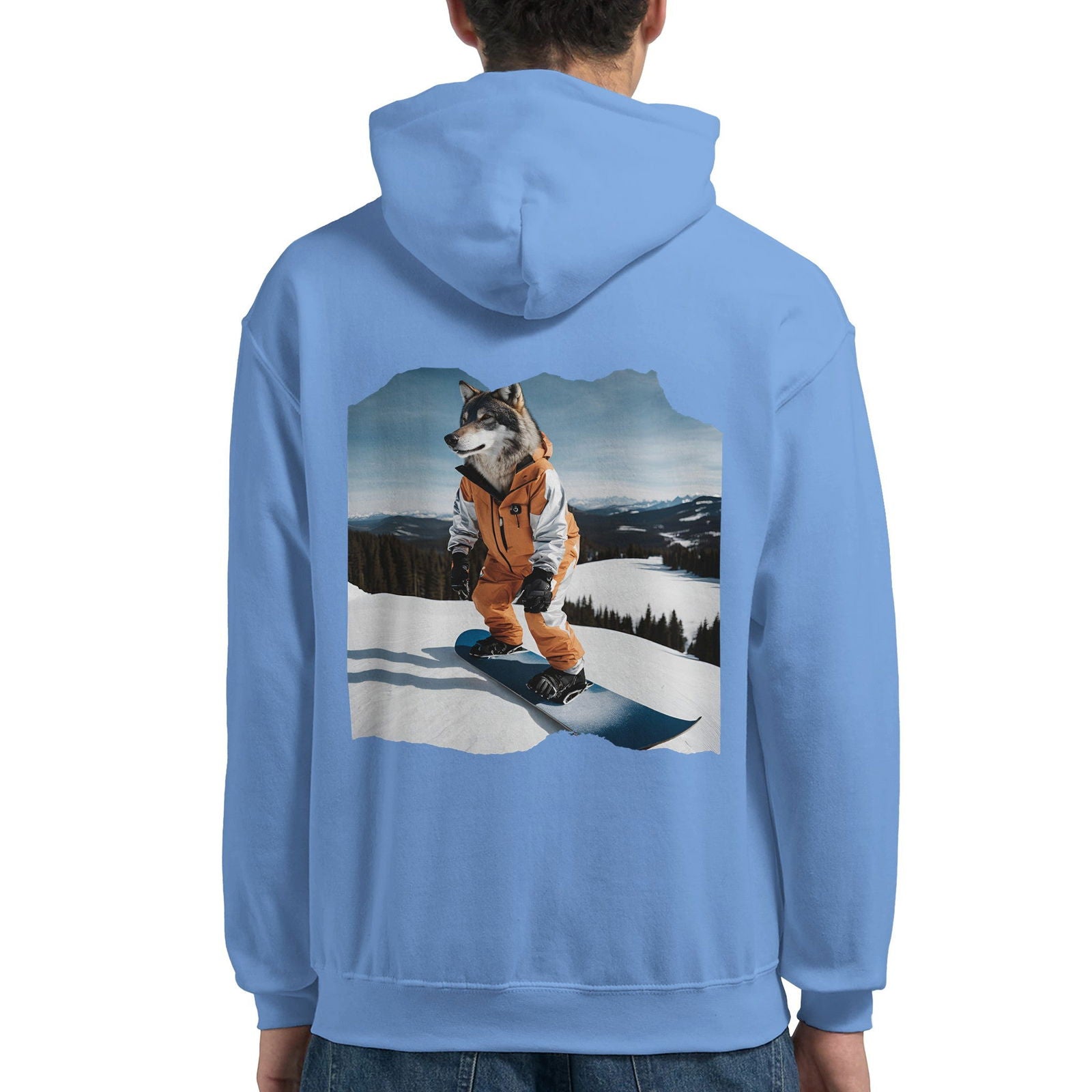 Powder Play Wolf | Hoodie Unisex - Tshirt-Fabriek.nl