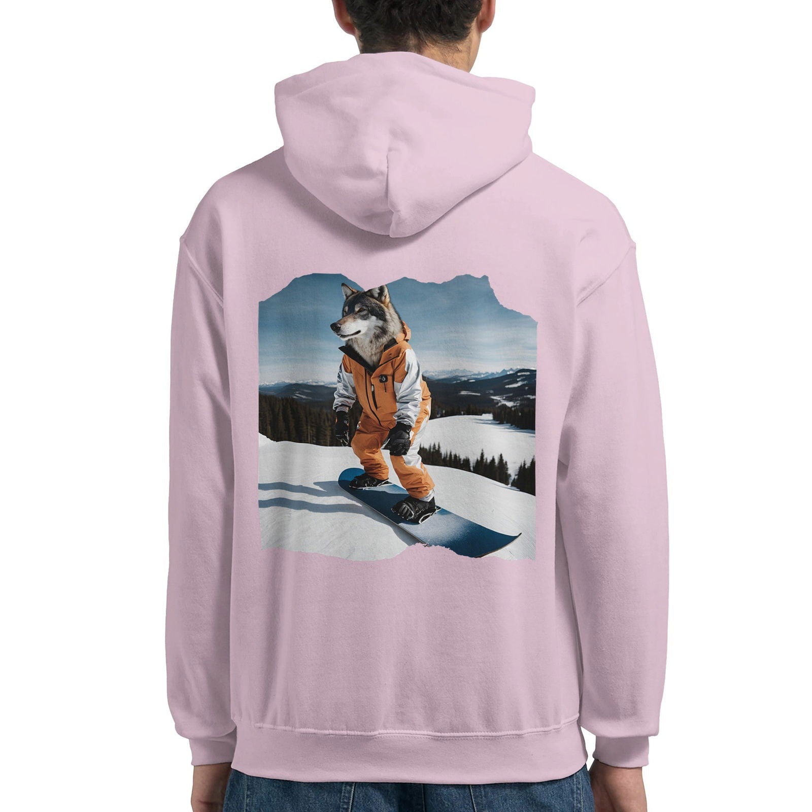 Powder Play Wolf | Hoodie Unisex - Tshirt-Fabriek.nl