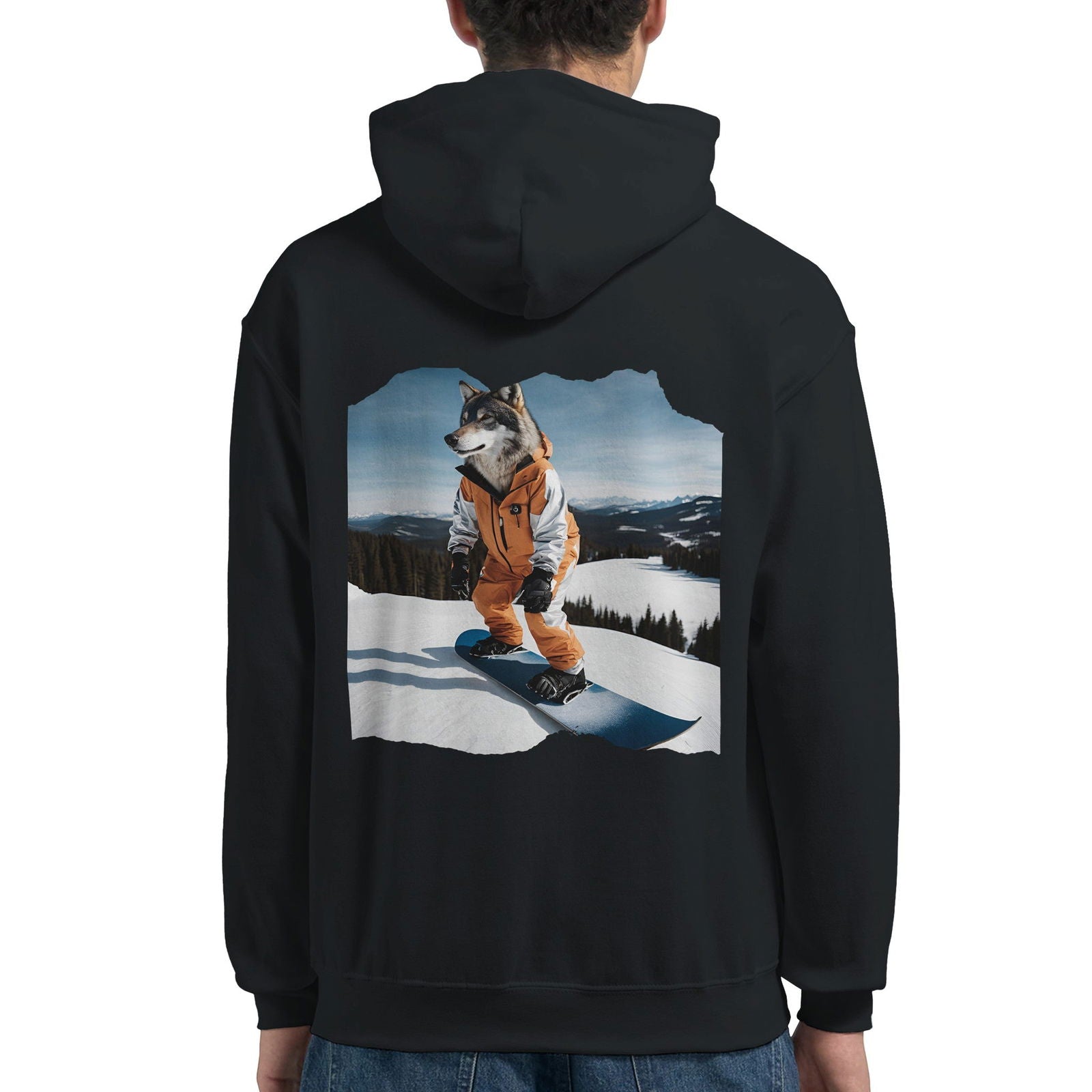 Powder Play Wolf | Hoodie Unisex - Tshirt-Fabriek.nl