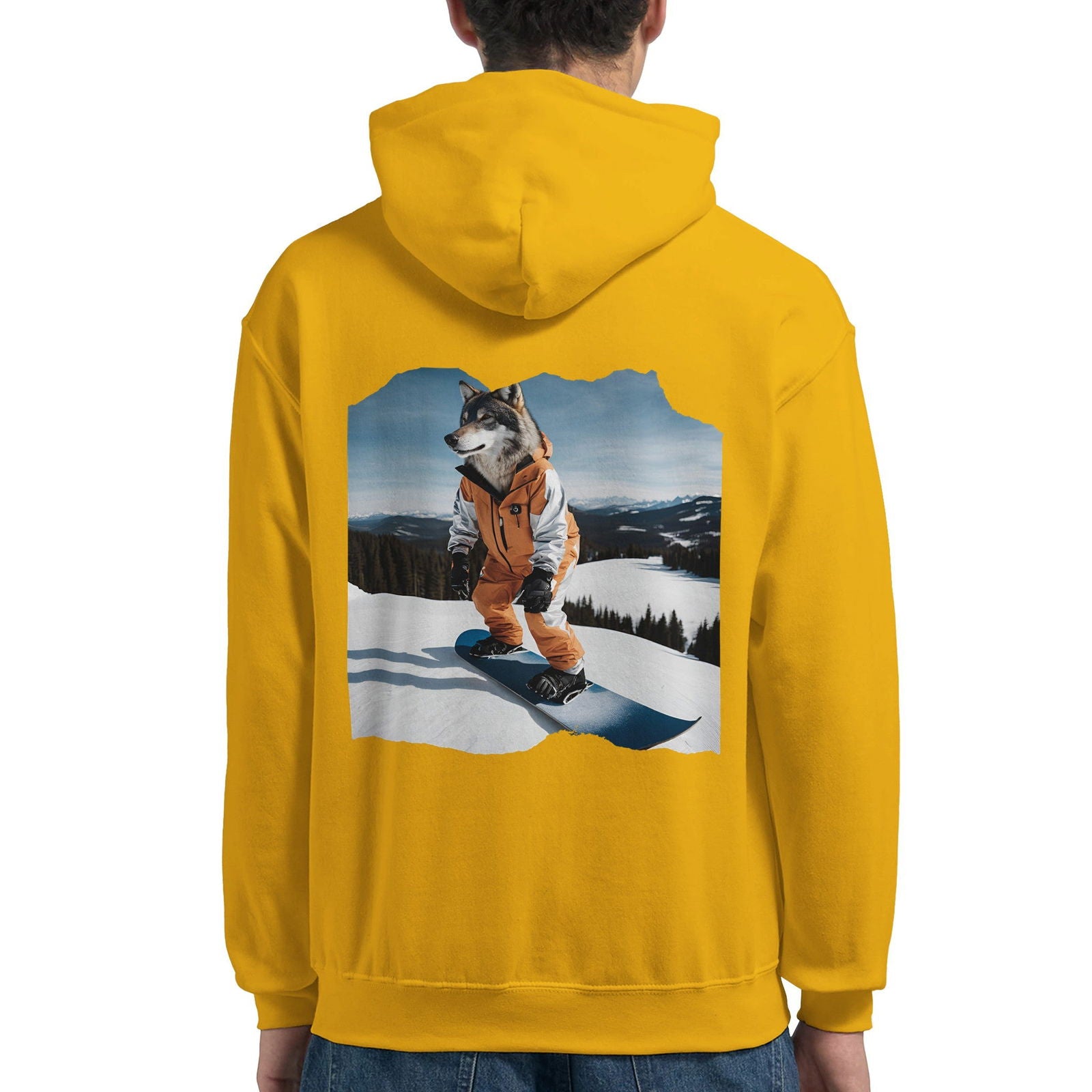 Powder Play Wolf | Hoodie Unisex - Tshirt-Fabriek.nl