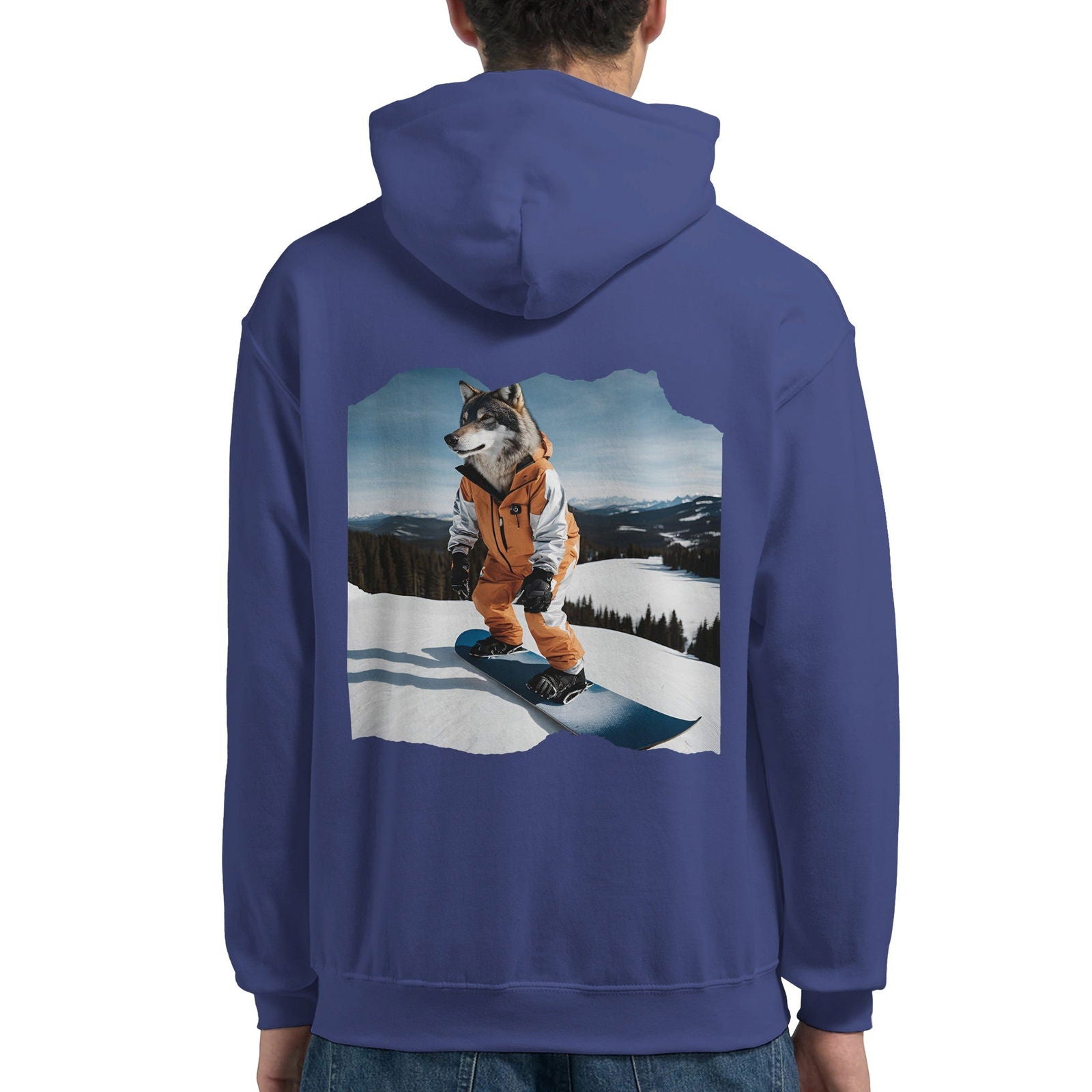 Powder Play Wolf | Hoodie Unisex - Tshirt-Fabriek.nl