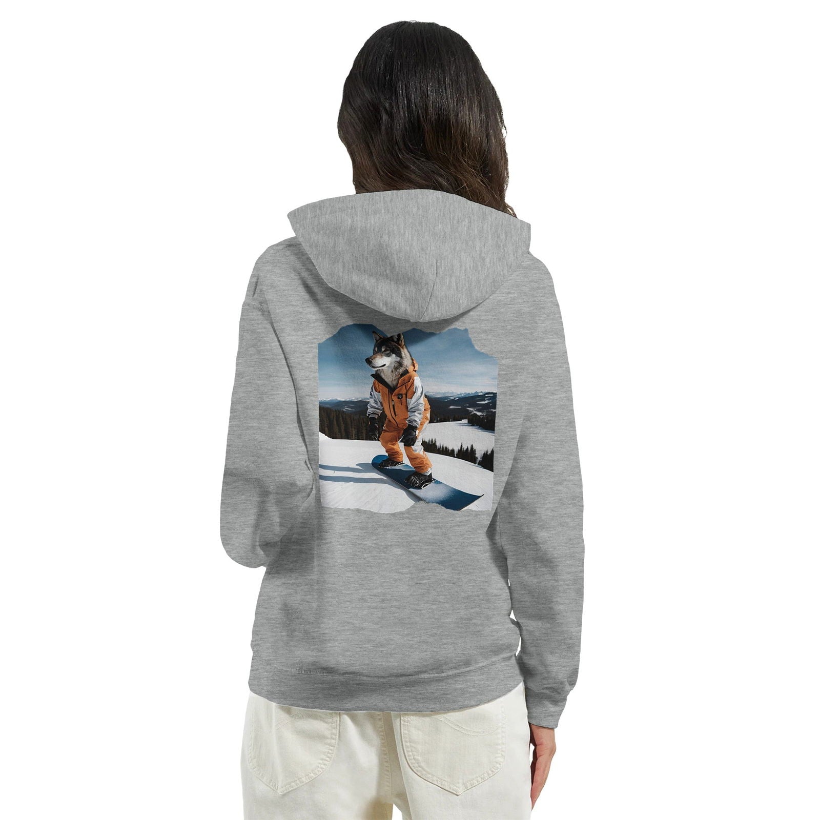 Powder Play Wolf | Hoodie Unisex - Tshirt-Fabriek.nl