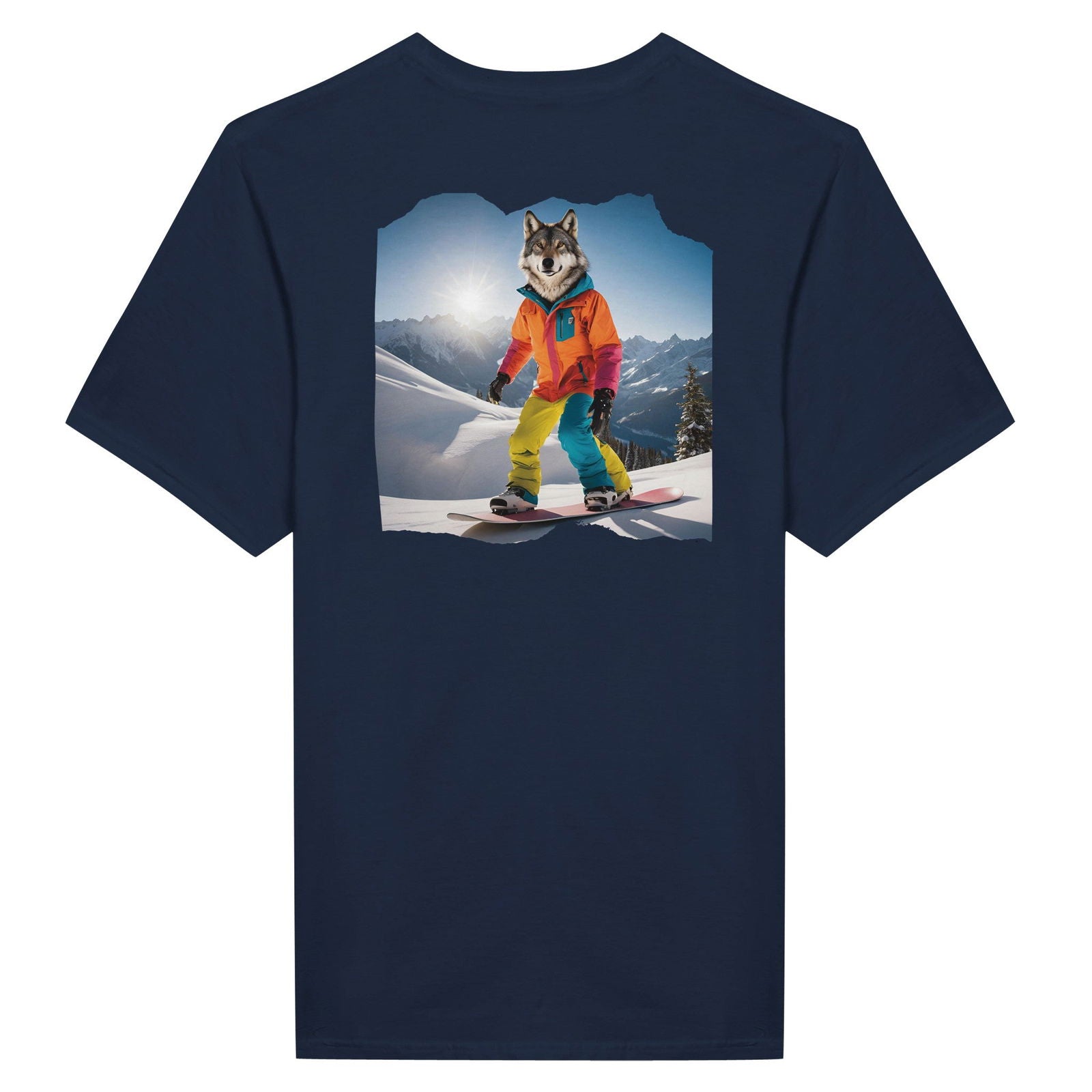 Powder Play Wolf | T-Shirt Unisex - Tshirt-Fabriek.nl