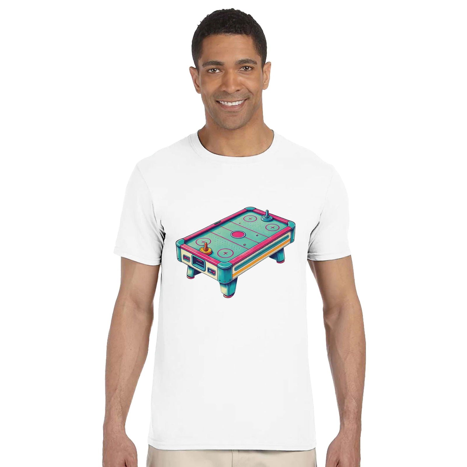 Retro Air-Hockey | T-Shirt Unisex - Tshirt-Fabriek.nl