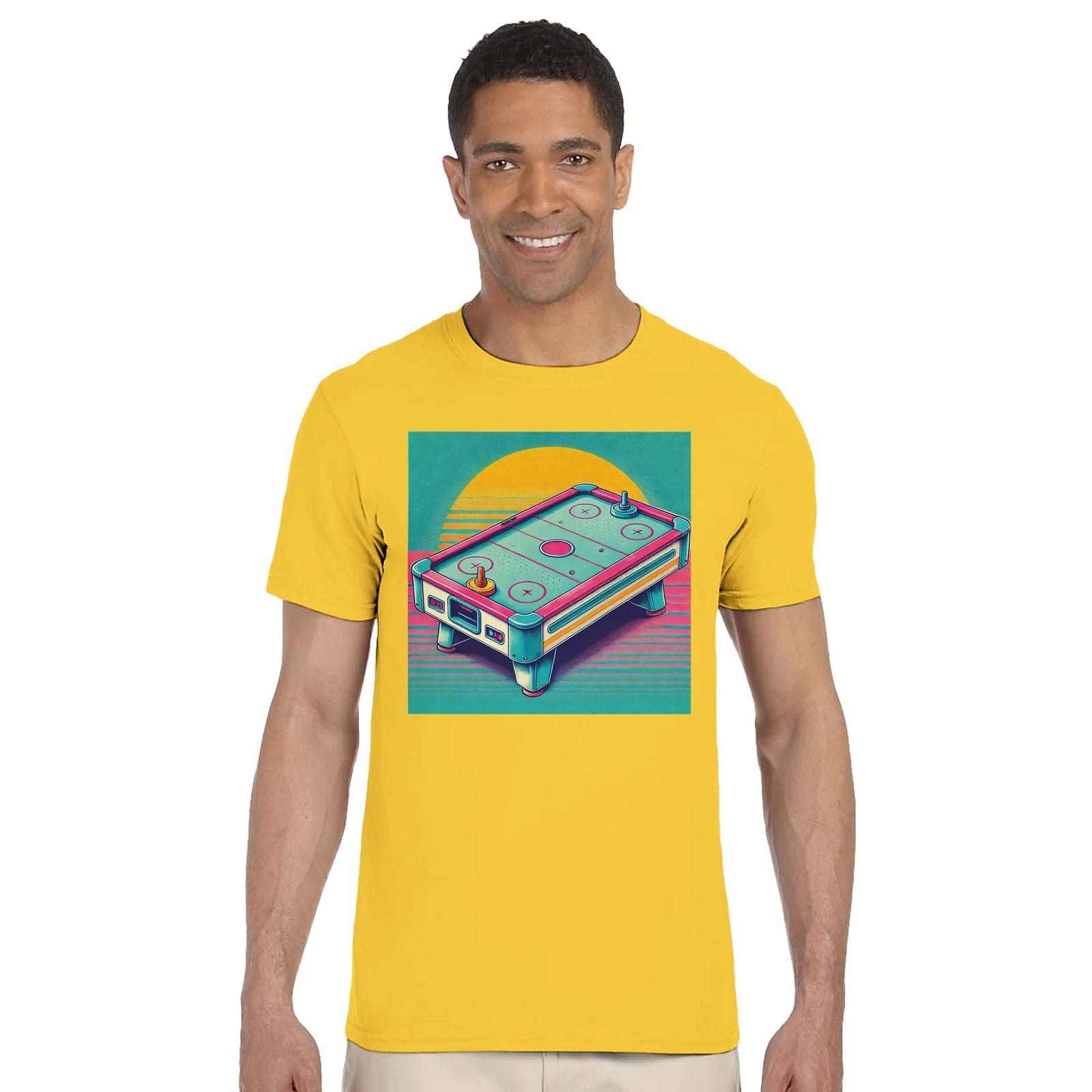 Retro Air-Hockey | T-Shirt Unisex - Tshirt-Fabriek.nl