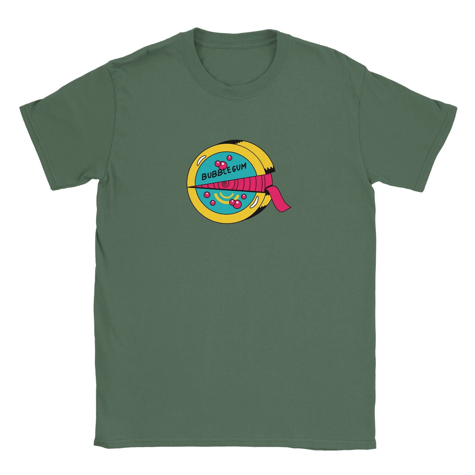 Retro Bubblegum roll | T-Shirt Unisex - Tshirt-Fabriek.nl