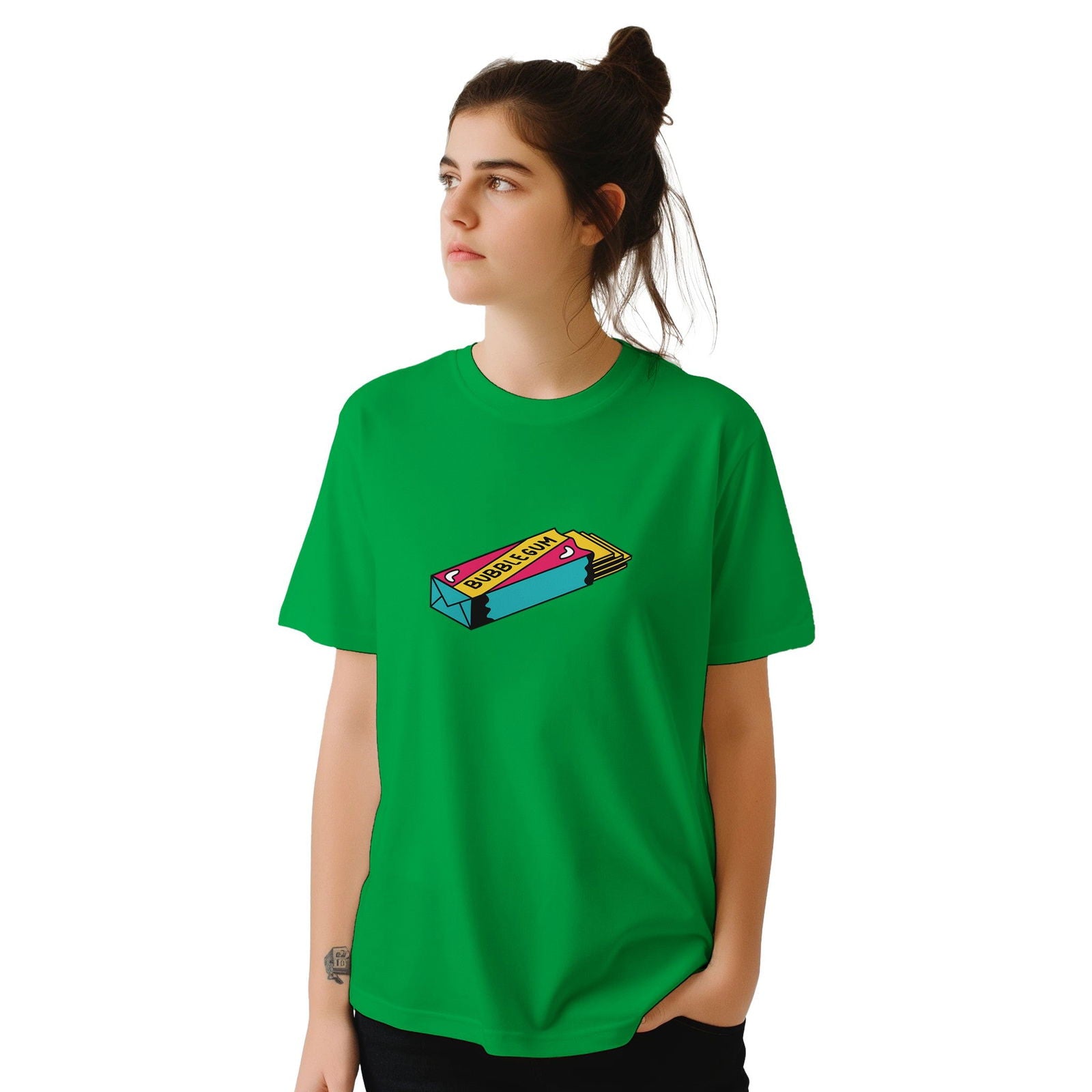 Retro Bubblegum strips | T-Shirt Unisex - Tshirt-Fabriek.nl