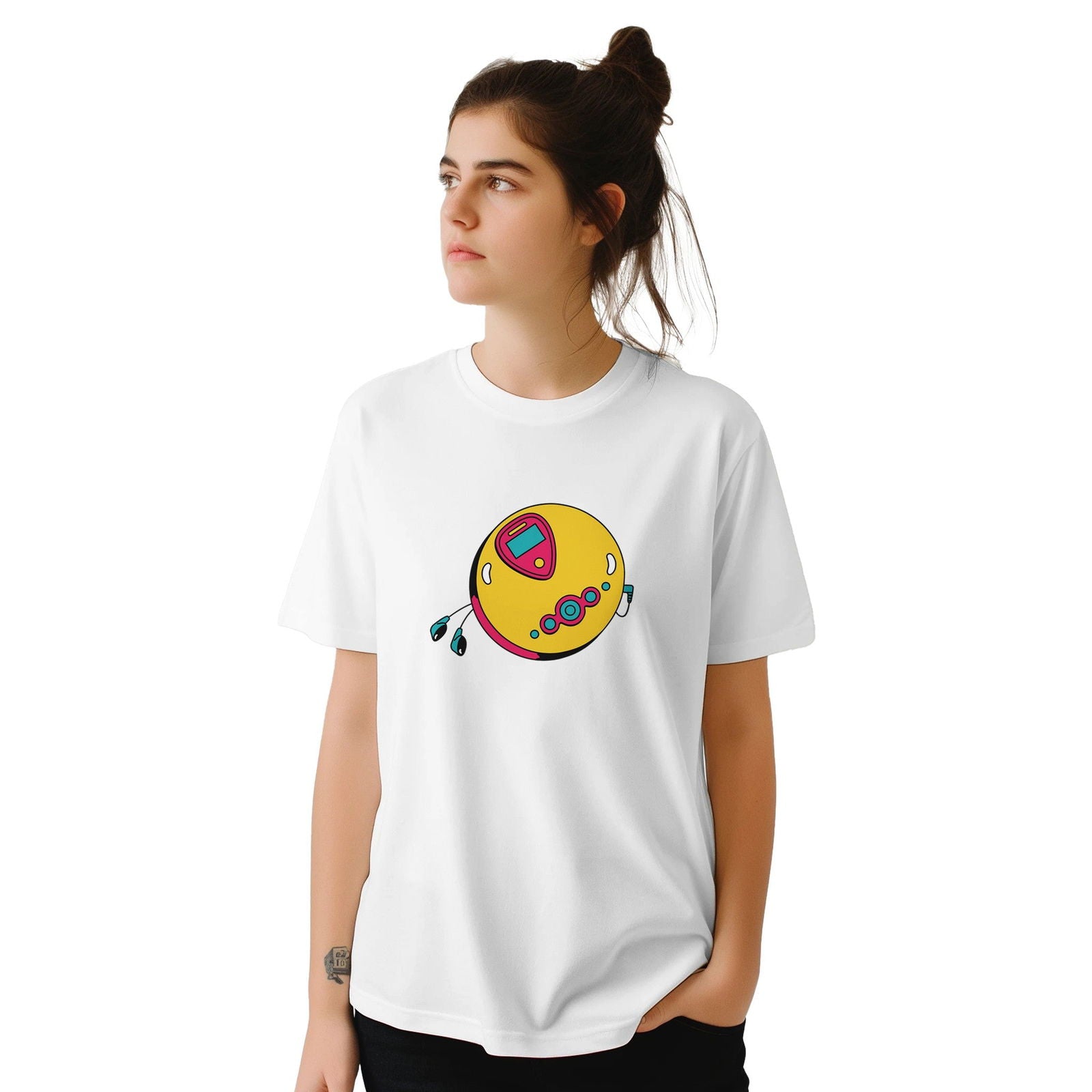 Retro Discman | T-Shirt Unisex - Tshirt-Fabriek.nl