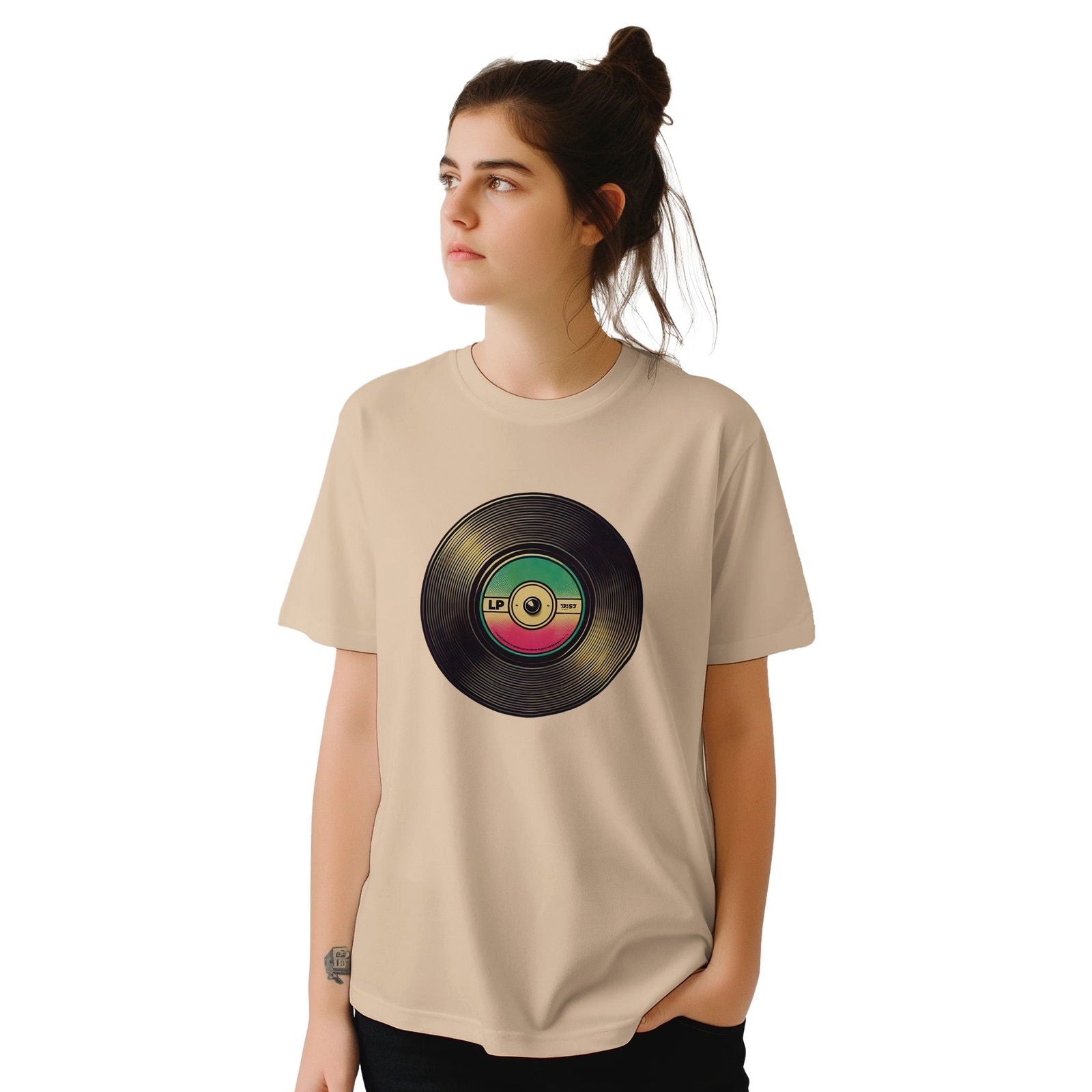 Retro LP plaat | T-Shirt Unisex - Tshirt-Fabriek.nl