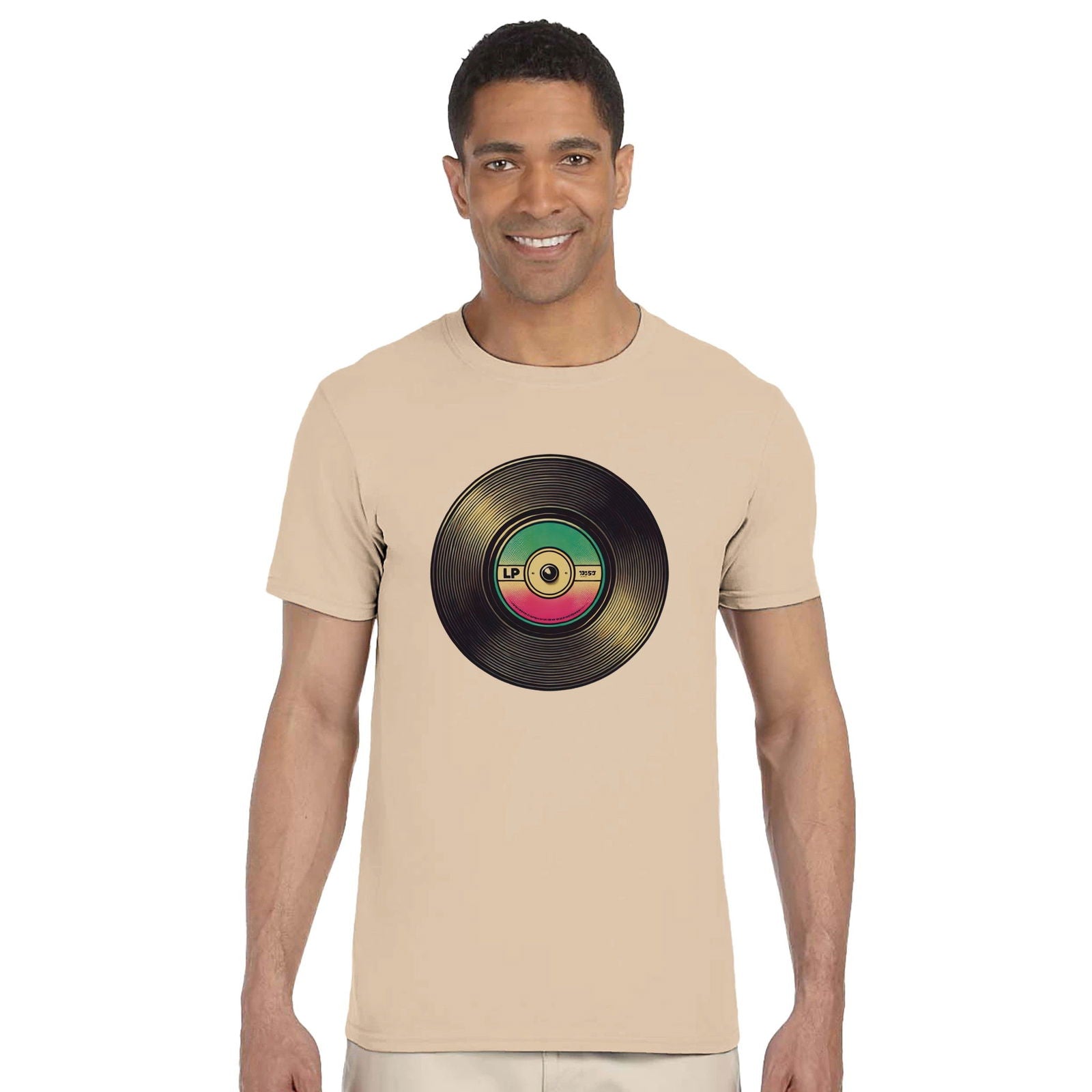 Retro LP plaat | T-Shirt Unisex - Tshirt-Fabriek.nl