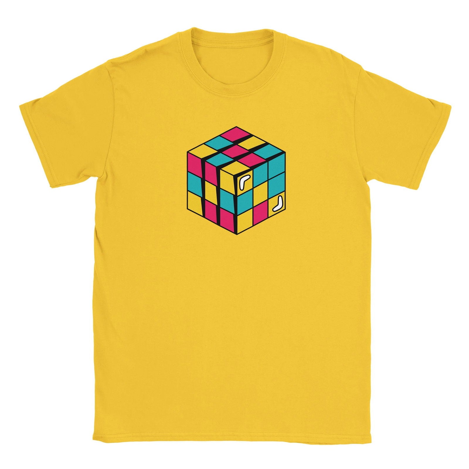 Retro Rubix cube | T-Shirt Unisex - Tshirt-Fabriek.nl