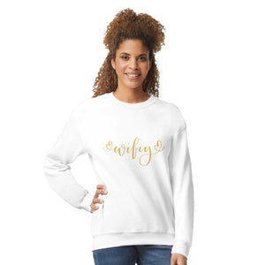 Wifey gold | Trui Unisex - Tshirt-Fabriek.nl