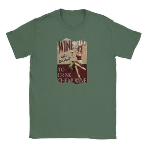 Wine Diva | T-shirt Unisex - Tshirt-Fabriek.nl