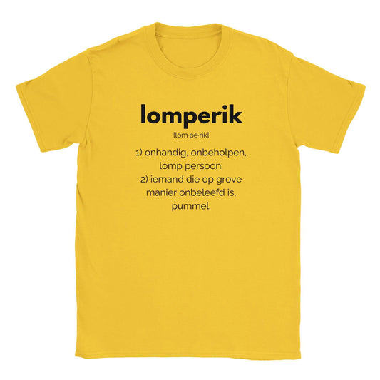 Woordenboek - Lomperik | T-Shirt Unisex - Tshirt-Fabriek.nl