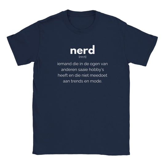 Woordenboek - Nerd | T-Shirt Unisex - Tshirt-Fabriek.nl